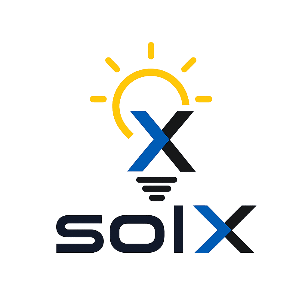 SolX creative lightbulb logo